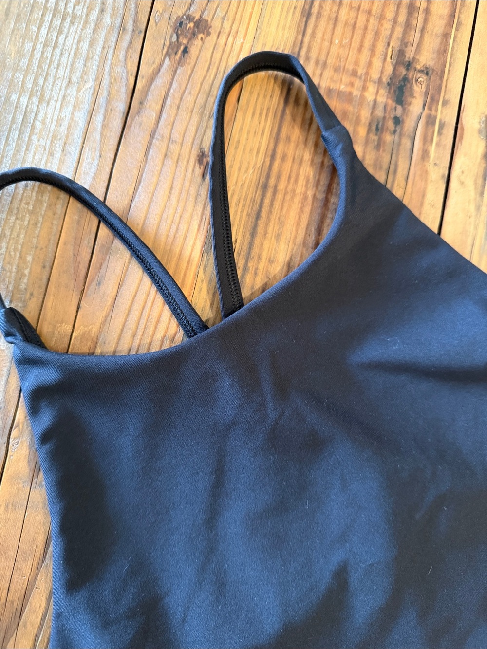 Old Navy Black Scoop Neck Crop Tank Bra - Women's Sports Bra - Picture 2 of 4